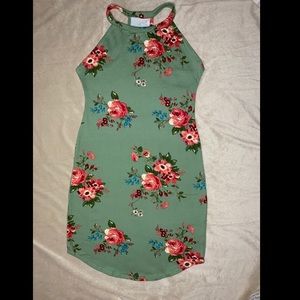 Form fitting floral dress